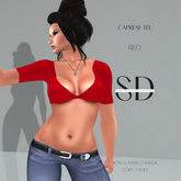 S/D Caprese Tee in Red (BOM, Layers, Omega)
