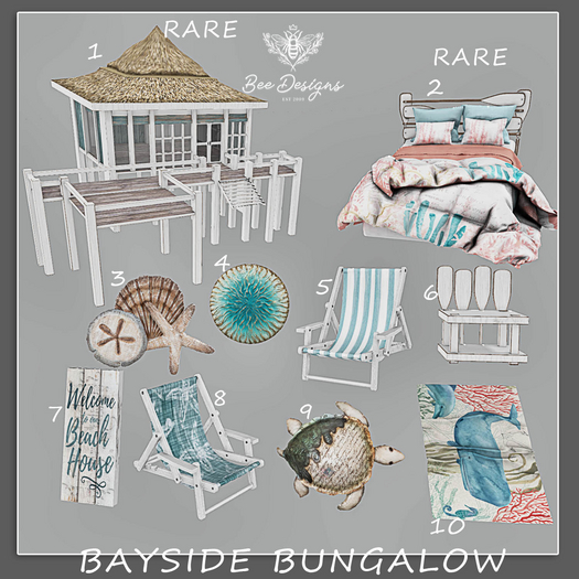 01 Bee Designs Bayside Bungalow RARE