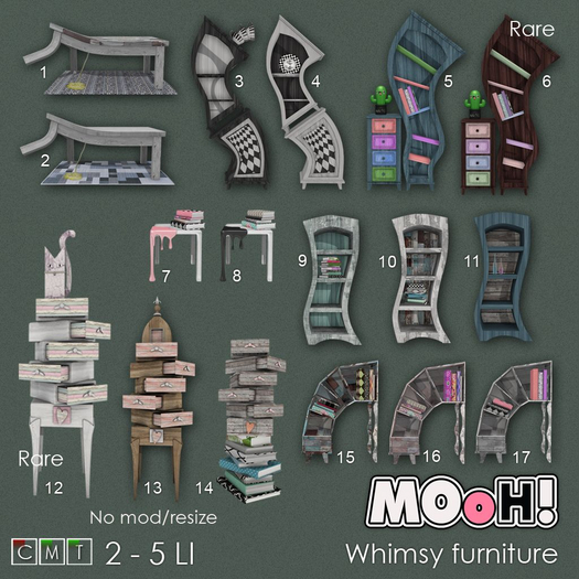 12. MOoH! Whimsy drawers with cat 5LI RARE