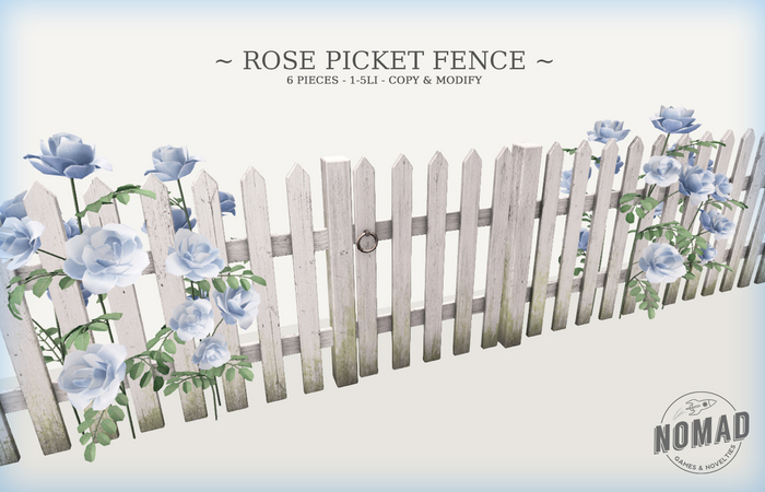 NOMAD // ROSE PICKET FENCE // BLUE