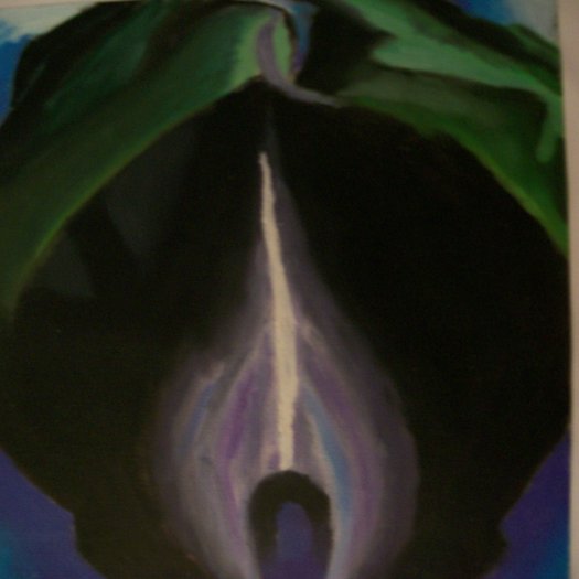 Oil Painting Tippi's O'Keefe Rendition