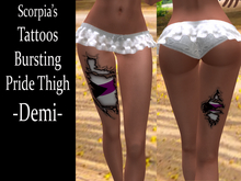 Bursting Skin Thigh Tattoo - Demi