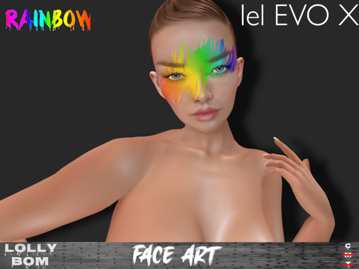 LOLLY's BOM things... [tattoo] RAINBOW Face Art  - LEL EVO X