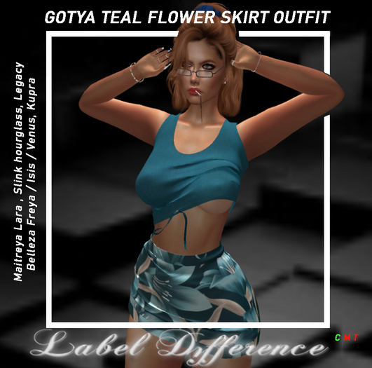 Label Difference - GOTYA TEAL FLOWER BAG