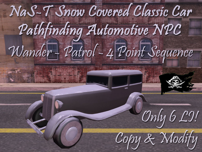 Pathfinding Automotive NPC - Snowy Classic Car