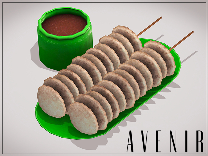 AVENIR: Fishballs Skewers - GREEN - Dispense Decor Hold