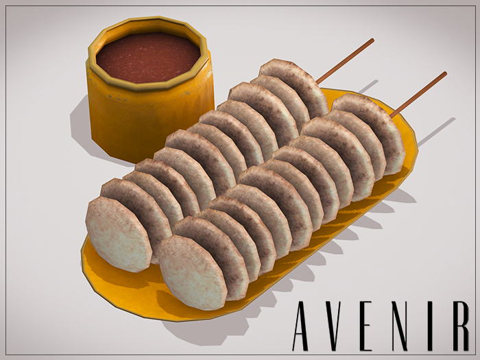 AVENIR: Fishballs Skewers - YELLOW - Dispense Decor Hold