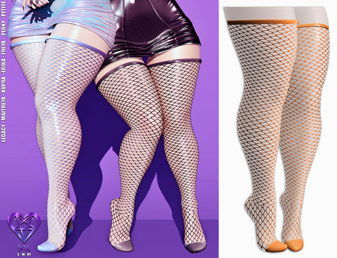 - sixx - Net Socks - Orange 