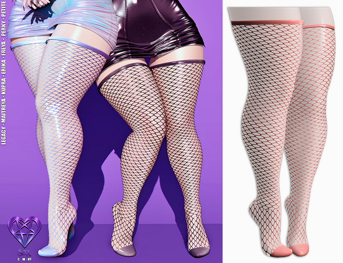 - sixx - Net Socks - Pink