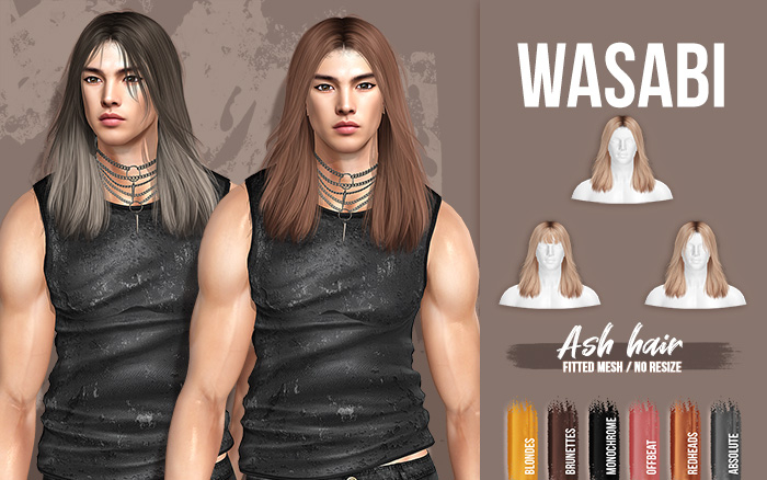 Wasabi // Ash (M) Hair - Absolute Pack