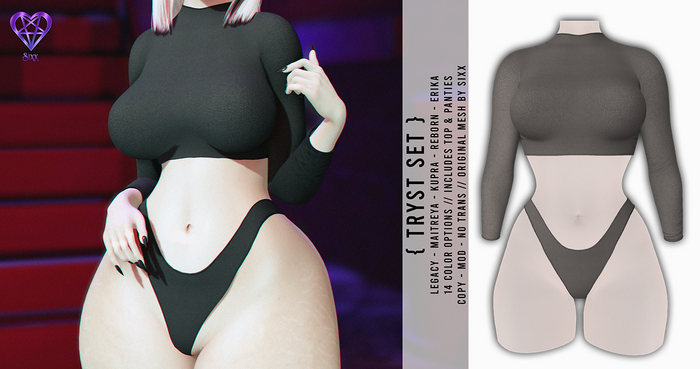 - sixx - Tryst Set - Dark Grey