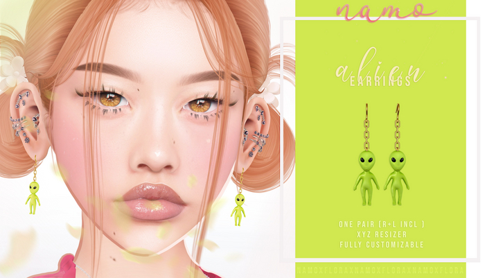 namo. alien earrings - FATPACK