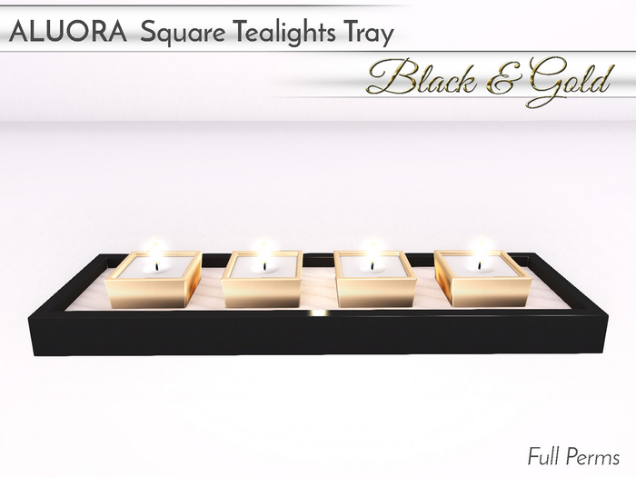 ALUORA Candle Tray Black&Gold - Full Perms