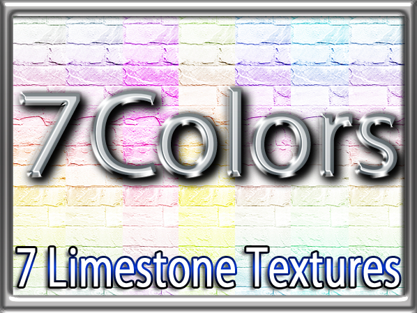 Zoy Texture [ Limestone 01 ] Rainbow - Seamless - 7 Colors