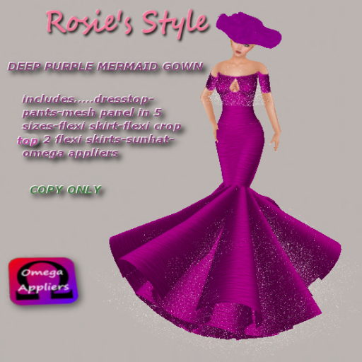 RS*Deep Purple Mermaid Gown
