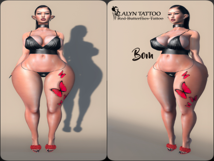 ALYN -  Red Butterflies Tattoo BoM