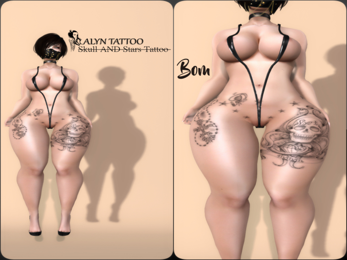 ALYN - Skull AND Stars Tattoo - BoM