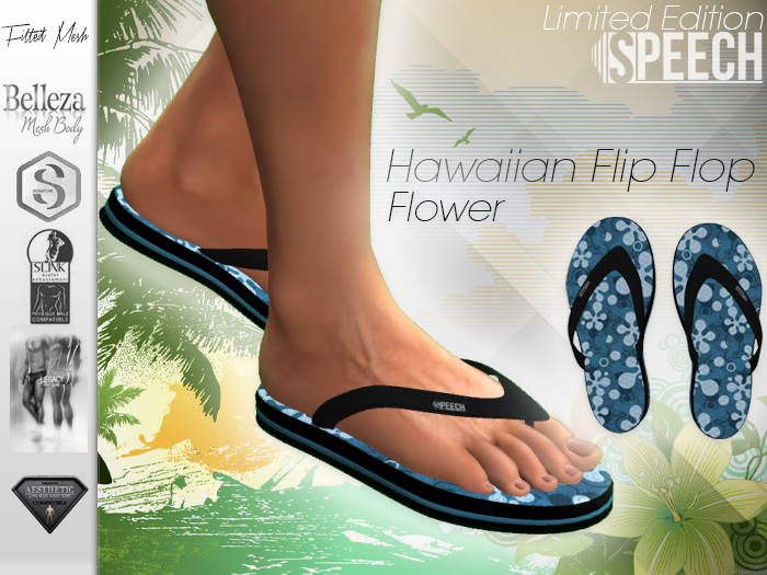 SPEECH Flip Flop Hawaiian Flower