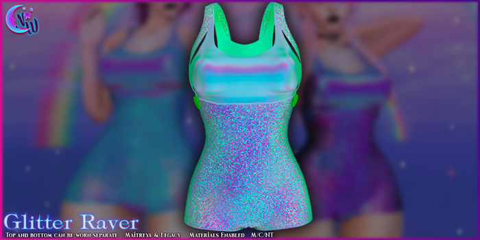*NeverWish* Glitter Raver - Green