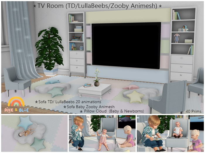 TV room (TD//LullaBeebs/Zooby Animesh){Pink&Blue}
