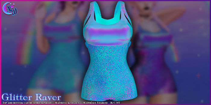 *NeverWish* Glitter Raver - Teal