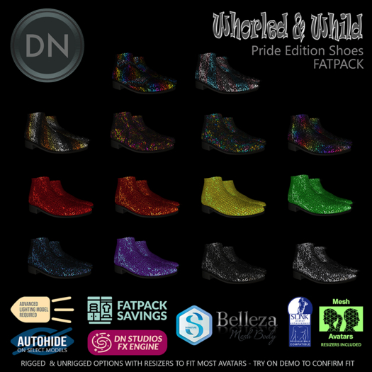 [DN] Whorled & Whild Shoes FATPACK Pride Edition 1.0mV2 (ADD ME)
