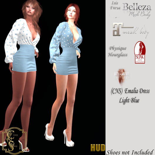 (CNS) Emalia Dress Light Blue (Add)