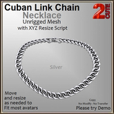 Cuban Link Chain Necklace [2cute] Silver