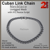 Cuban Link Chain Necklace [2cute] Platinum
