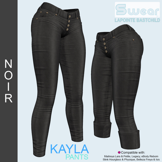 Jeans Capris Kayla NOIR