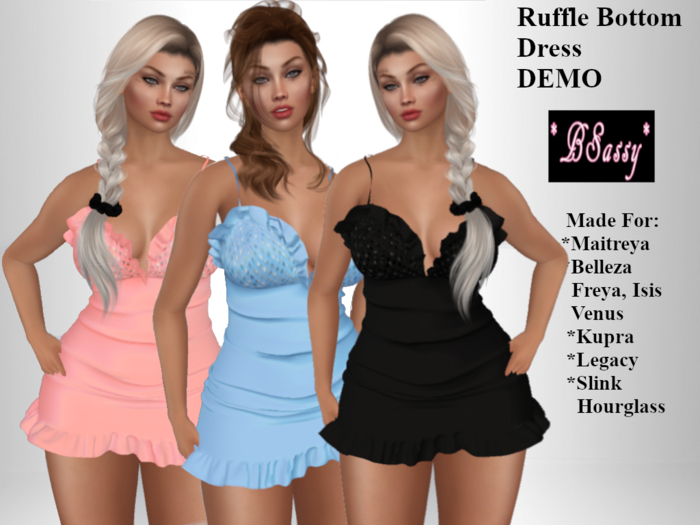 *BSASSY* RUFFLE BOTTOM DRESS DEMO