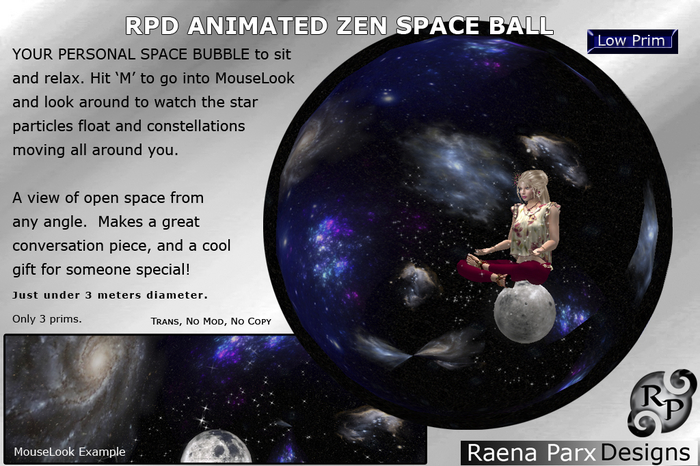RPD ZEN SPACE BALL - Your Personal Space Bubble  - RPD - NEW!!!
