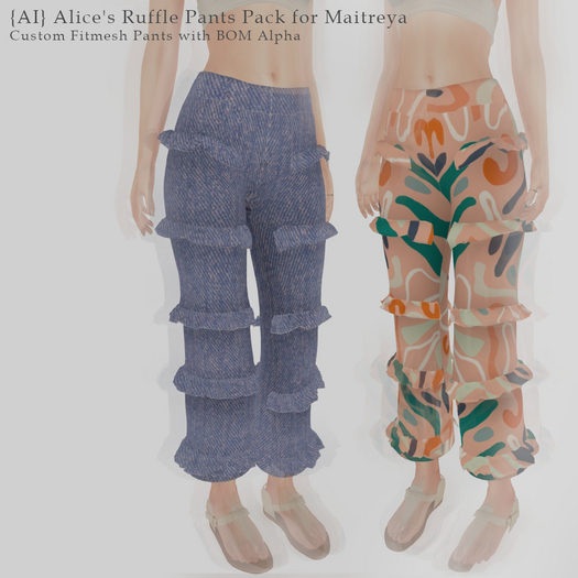 {AI} Alice's Ruffle Pants Pack for Maitreya