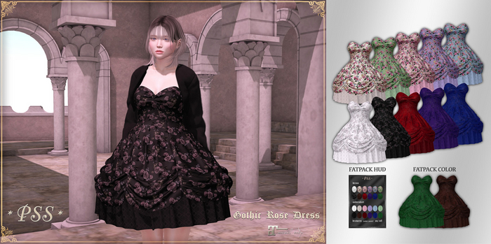 *PSS* Gothic Rose Dress &KnitLameBolero FATPACK (TouchToUnpack)
