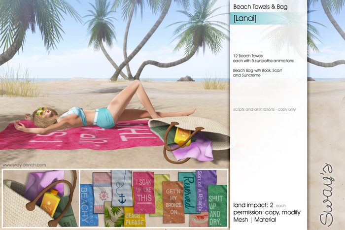 Sway's [Lanai] Beach Towels & Bag