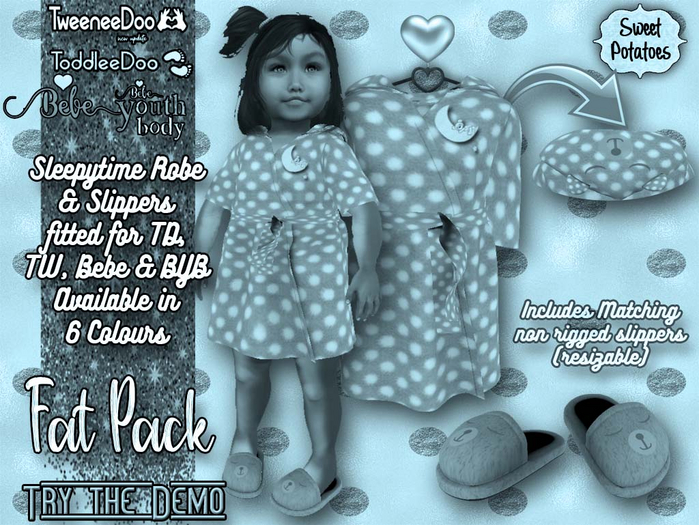 < SP > Sleepytime Robe & Slippers for TD/BEBE/TW/BYB - Fat Pack