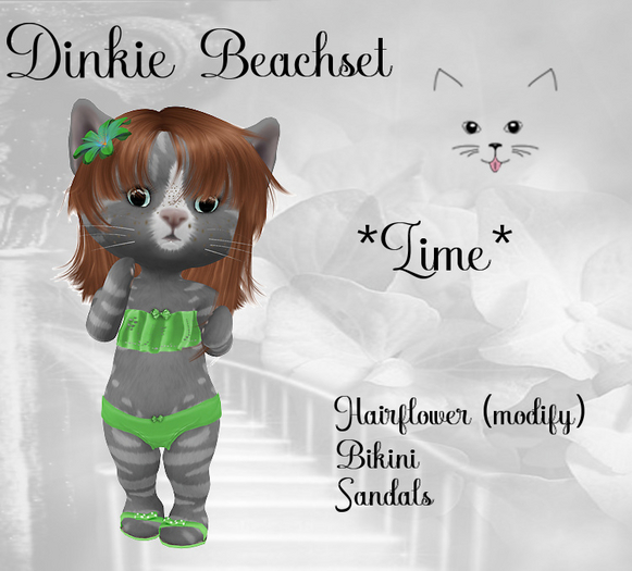 DINKIE Beach Set *Lime*