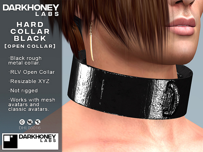 Hard Collar Black [RLV Open Collar]