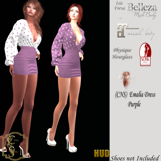 (CNS) Emalia Dress Purple (Add)