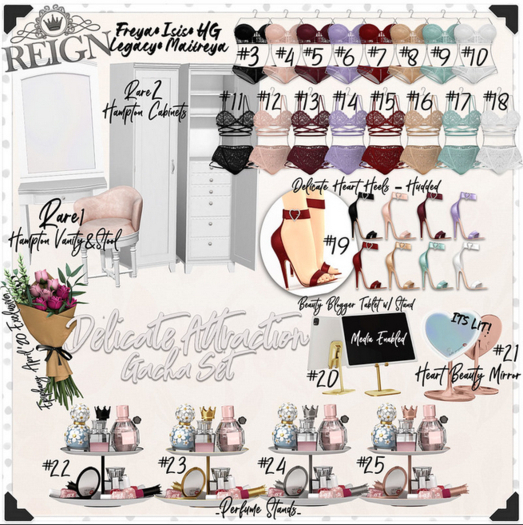 REIGN.- DELICATES - ELLIE SET - (MAITREYA) RED #15