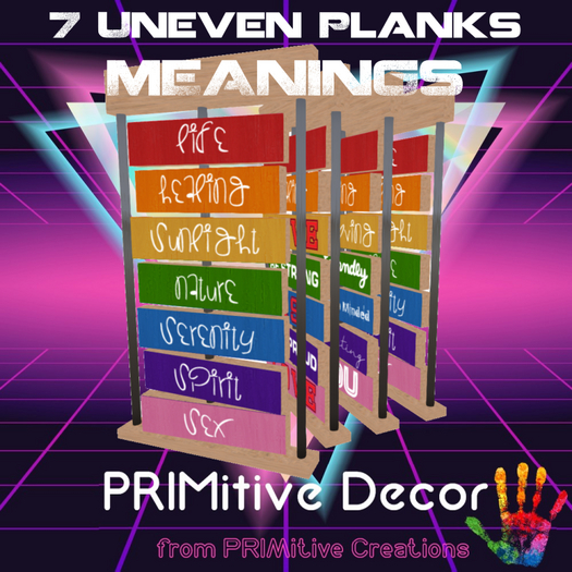PRIMitive Decor - 7 Uneven Planks Pride Meanings