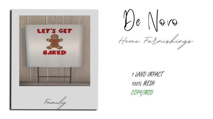 ..De Novo.. Bake Sale Yard Sign 