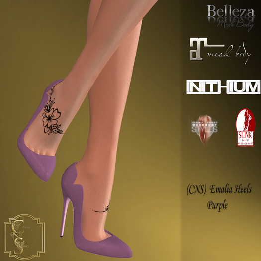 (CNS) Emalia Heels Purple (Add)