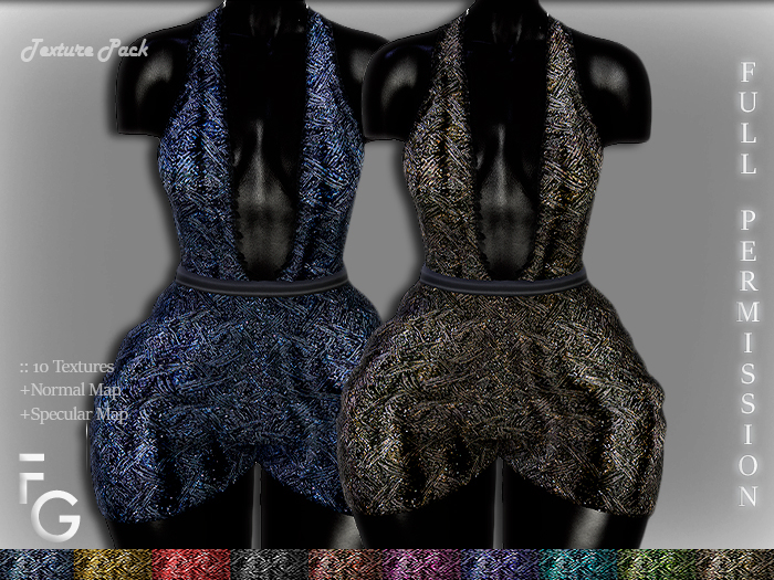 .Fragile. PACK I - 10 Textures for SHINE short dress LUNA