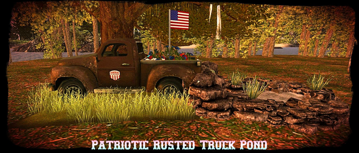 SC: Patriotic Rusted Truck Pond Packaged
