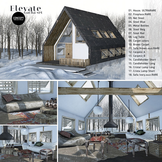 Concept} *02. Elevate. Fireplace. RARE