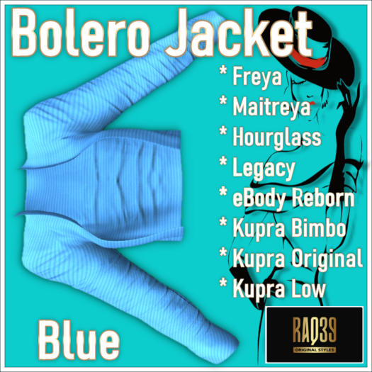 [R39] Bolero Jacket-Blue