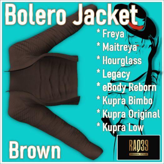 [R39] Bolero Jacket-Brown