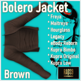 [R39] Bolero Jacket-Brown