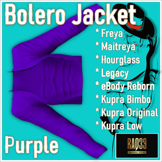 [R39] Bolero Jacket-Purple